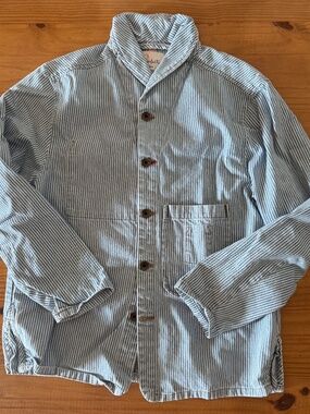 Imperfects, Shepherds Shirt, Indigo Hickory Stripe, Made in USA, Medium